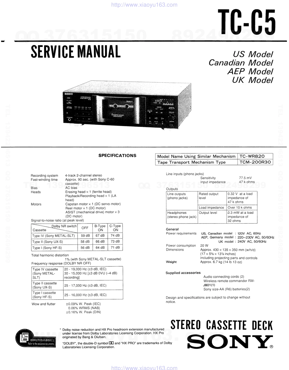 索尼SONY TC-C5电路图.pdf_第1页