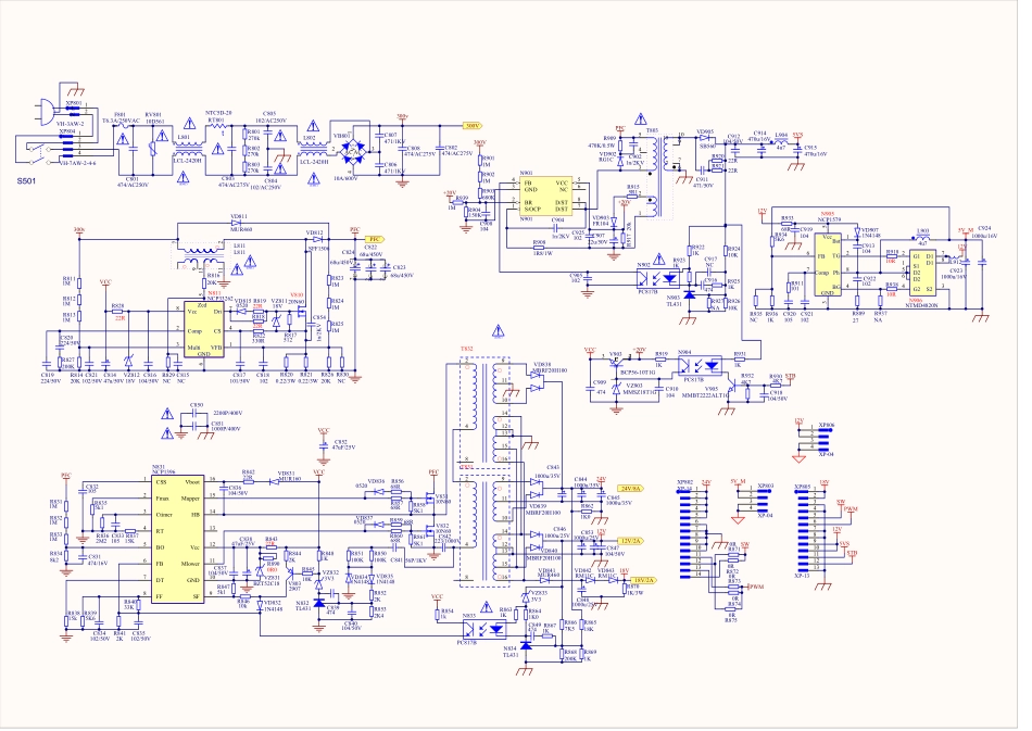 海信LED 42T18GP系列液晶（1913板）电源电路原理图.pdf_第1页