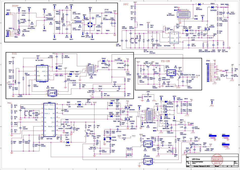 海信LED 32T28KV系列液晶（2031板）电源电路原理图.pdf_第1页