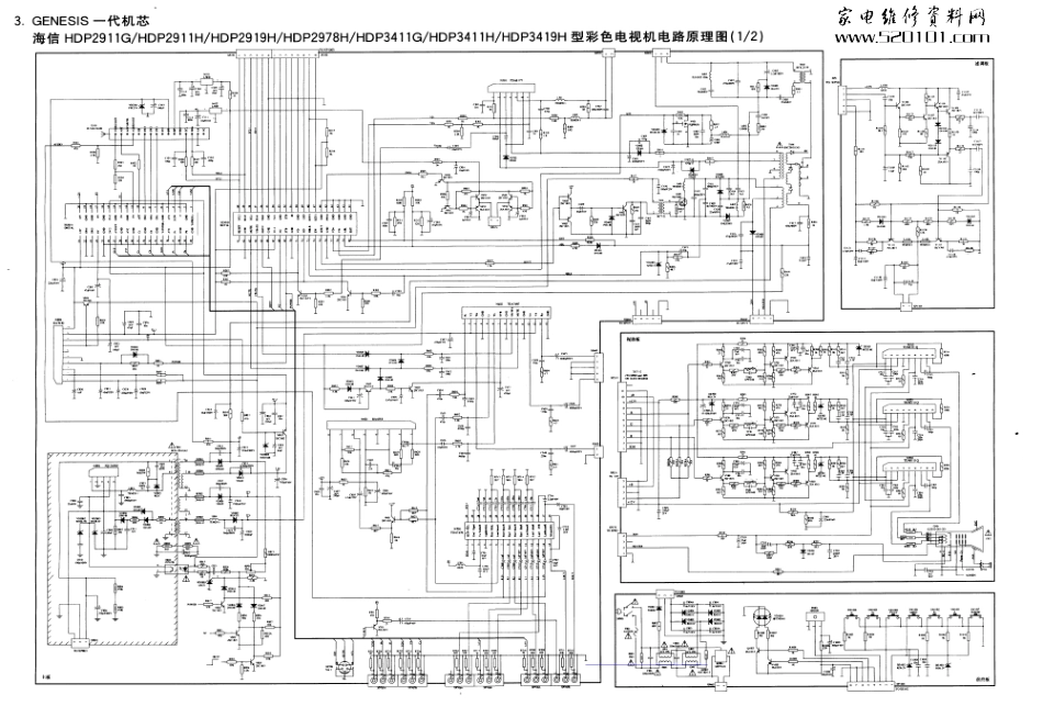 海信HDP3418H彩电原理图_海信HDP3418H彩电.pdf_第1页