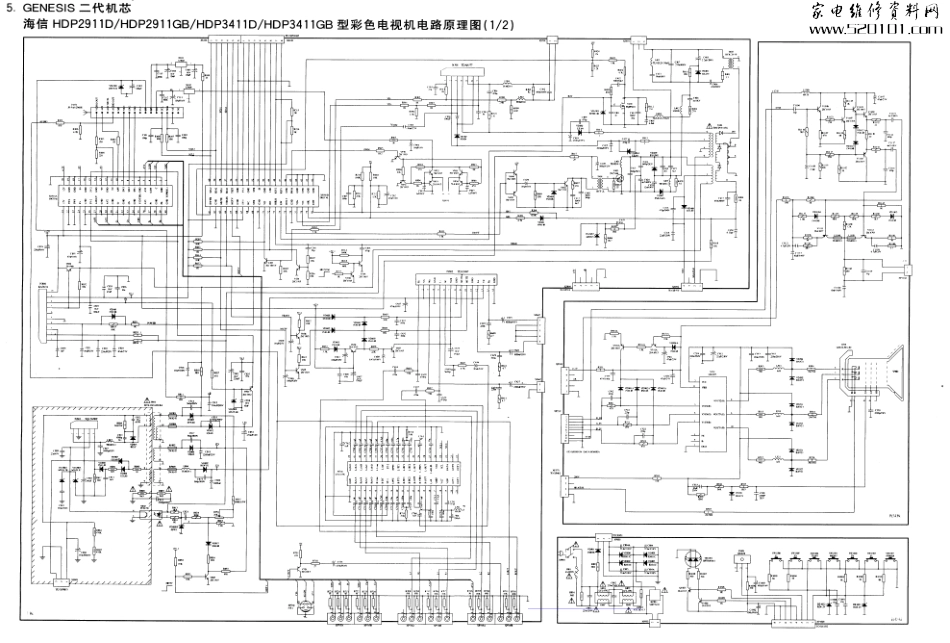海信HDP2966H彩电（GNESIS二代机芯）原理图_海信HDP2966H彩电图纸.pdf_第1页