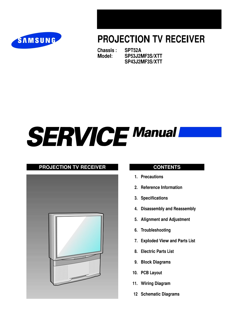 三星TP53B88背投电视维修手册和原理图.pdf_第1页