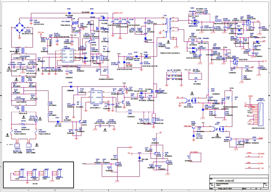 海尔液晶电视TV5001-ZC02-02电源板电路图.pdf_第1页