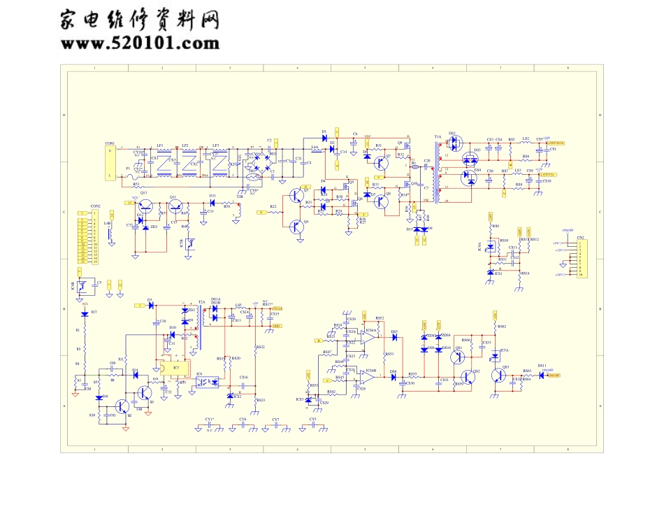 海尔平板电视JSK3350-050A电源板电路图.pdf_第1页