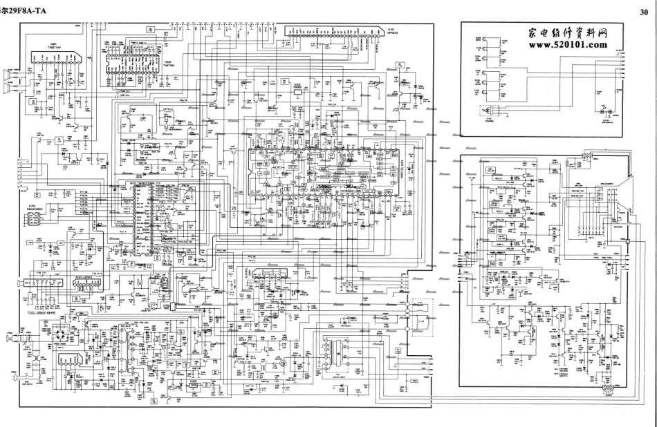 海尔彩色电视机TB1240N机芯电路原理图.pdf_第1页