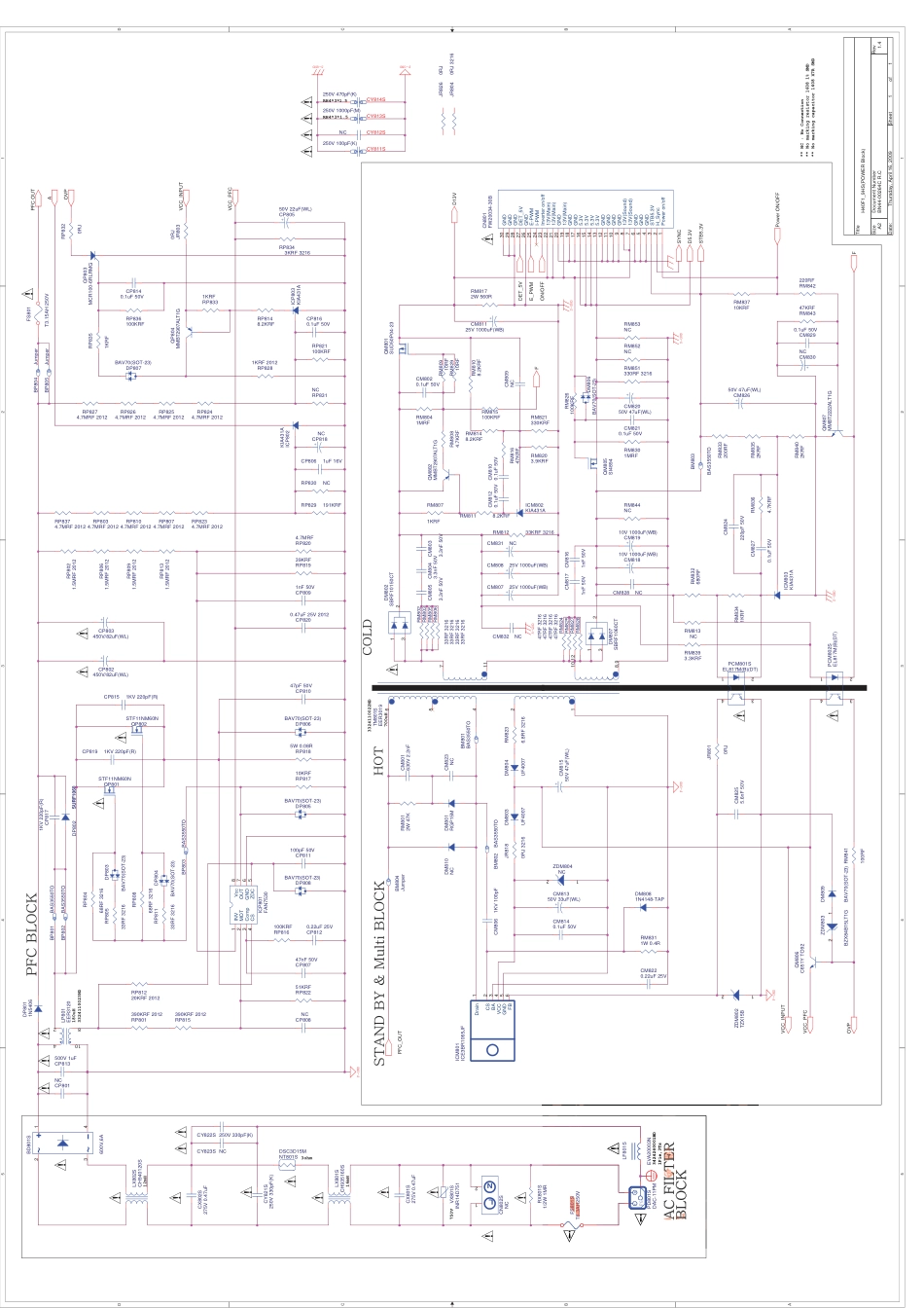 三星N44-00264C R.C电源板电路图.pdf_第1页