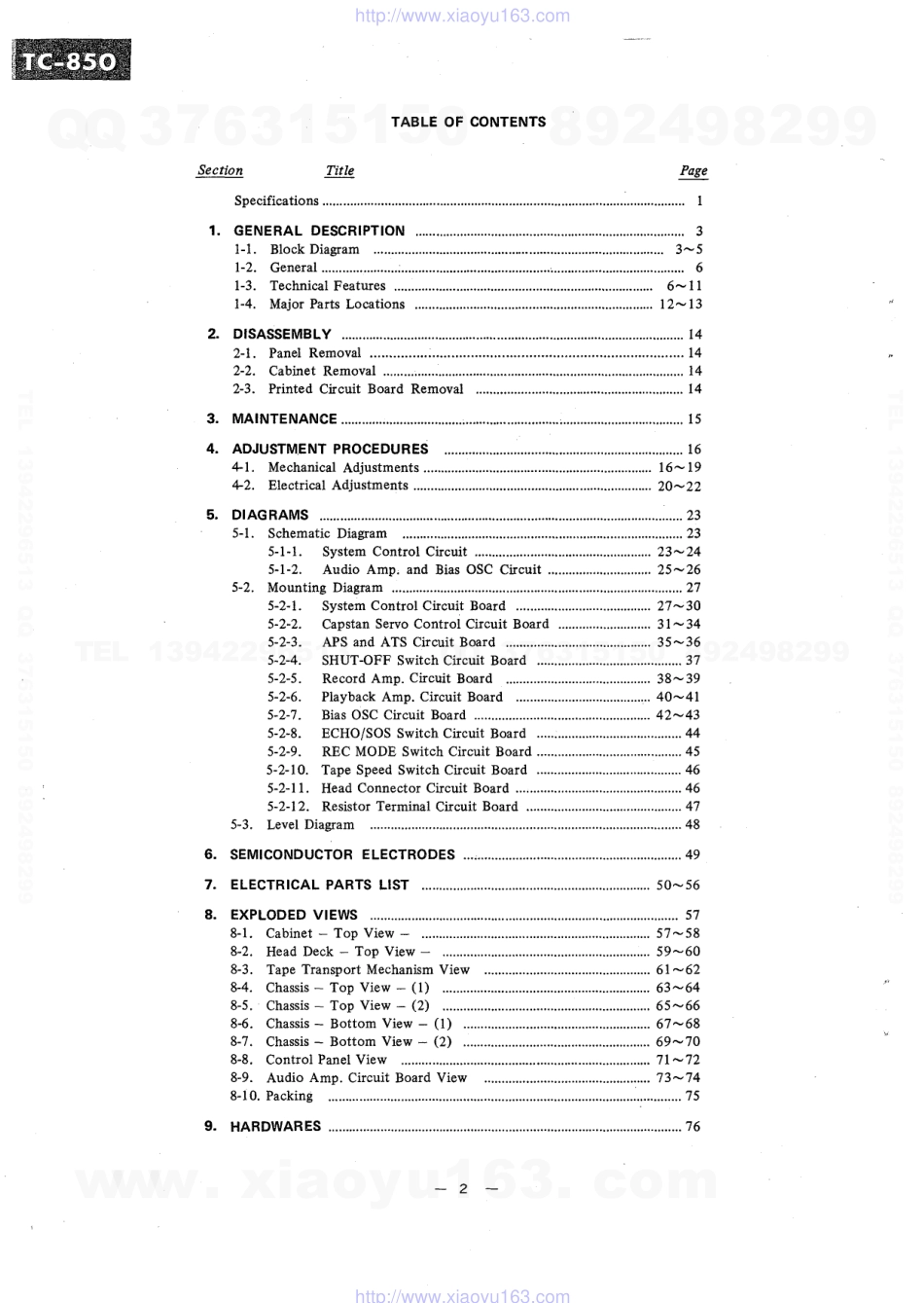 索尼SONY TC-850电路图.pdf_第2页