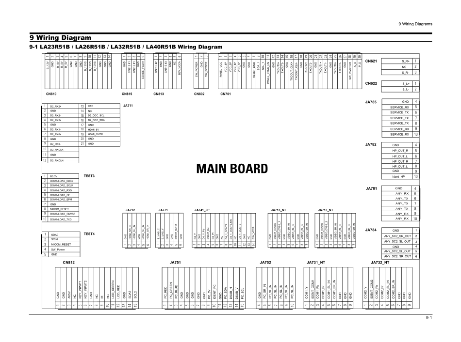 三星LA23R51B液晶彩电维修手册和原理图_11_Wiring Diagram.pdf_第1页