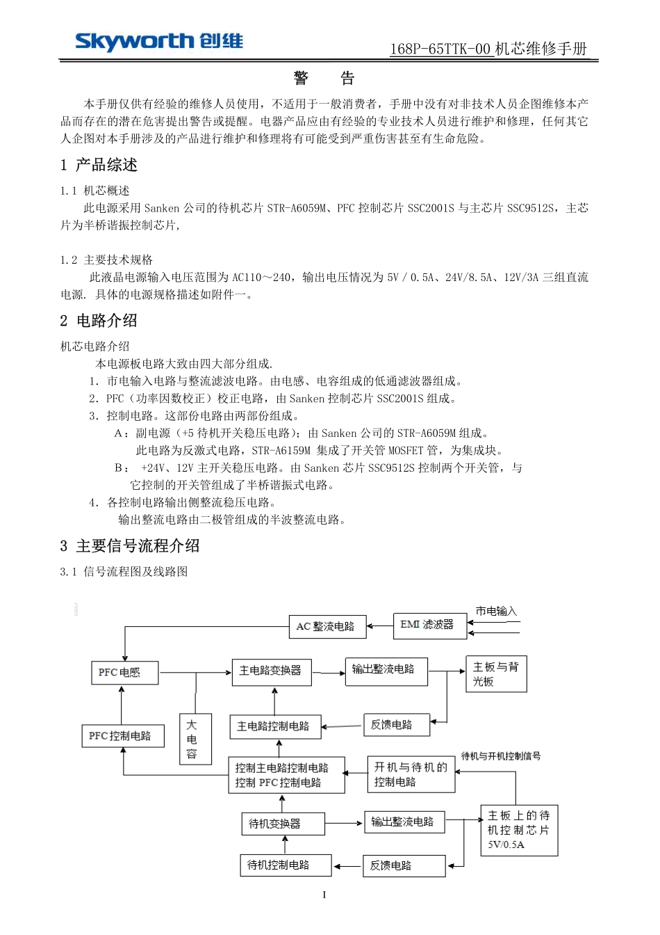 创维液晶168P-65TTK-00电源板维修手册.pdf_第1页