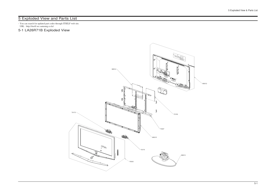 三星LA40R71B液晶电视原理图_10_Exploded View & Part List(060629).pdf_第1页