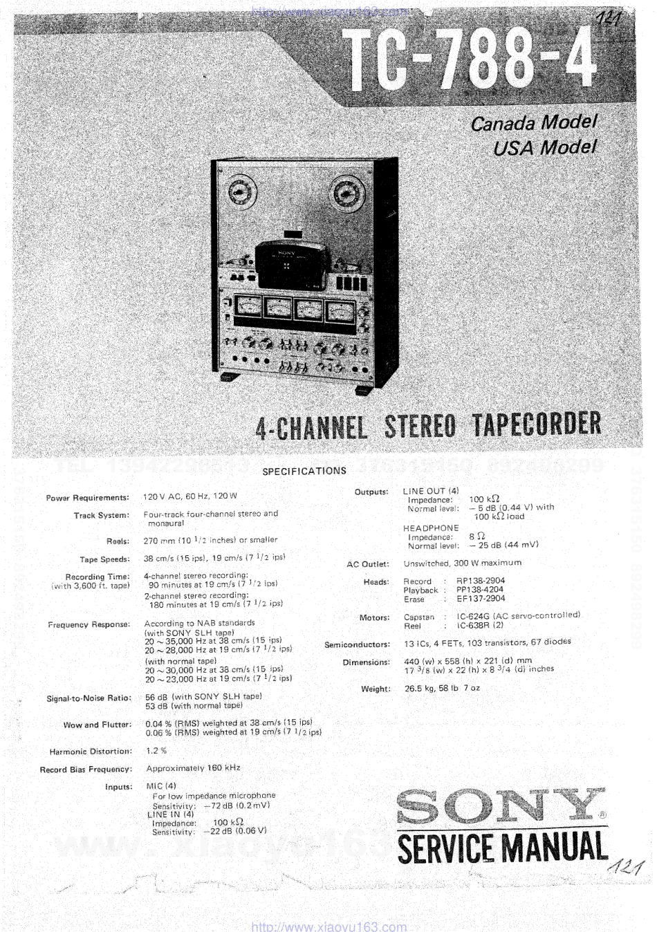 索尼SONY TC-788-4电路图.pdf_第1页