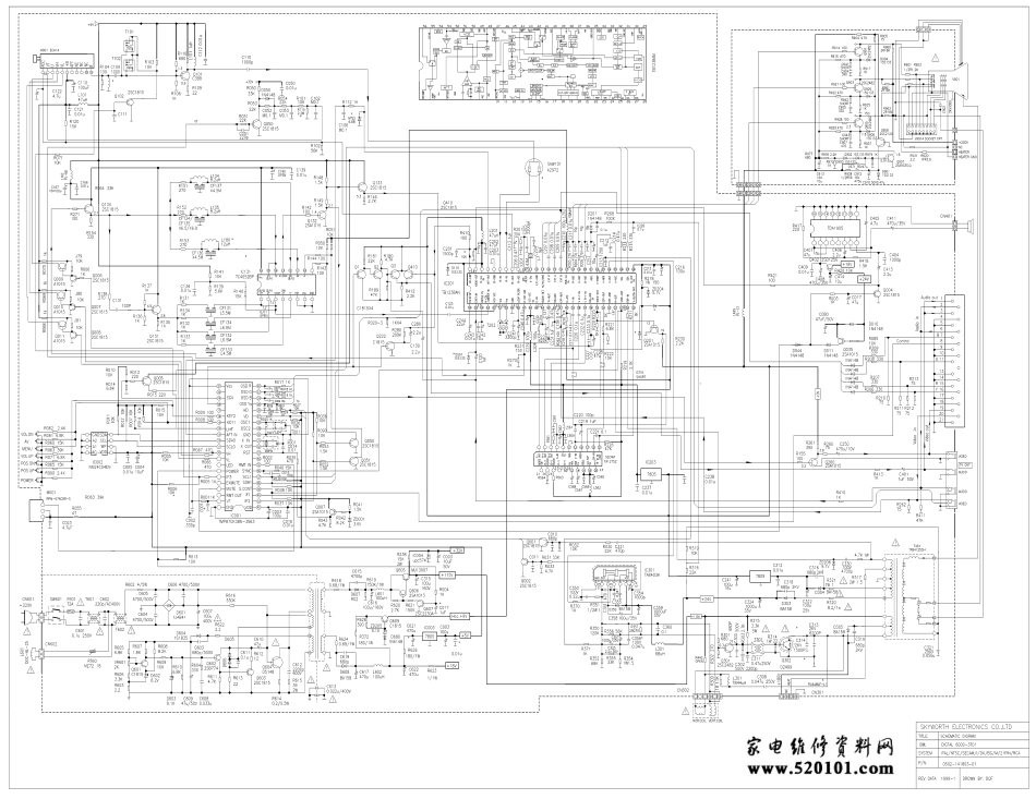 创维8000T-2199A彩电（3T01机芯）电路原理图.pdf_第1页