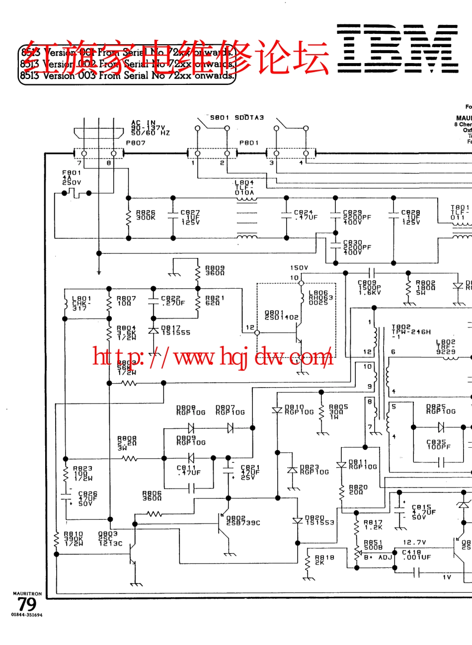 LG 8513显示器电路原理图.pdf_第3页