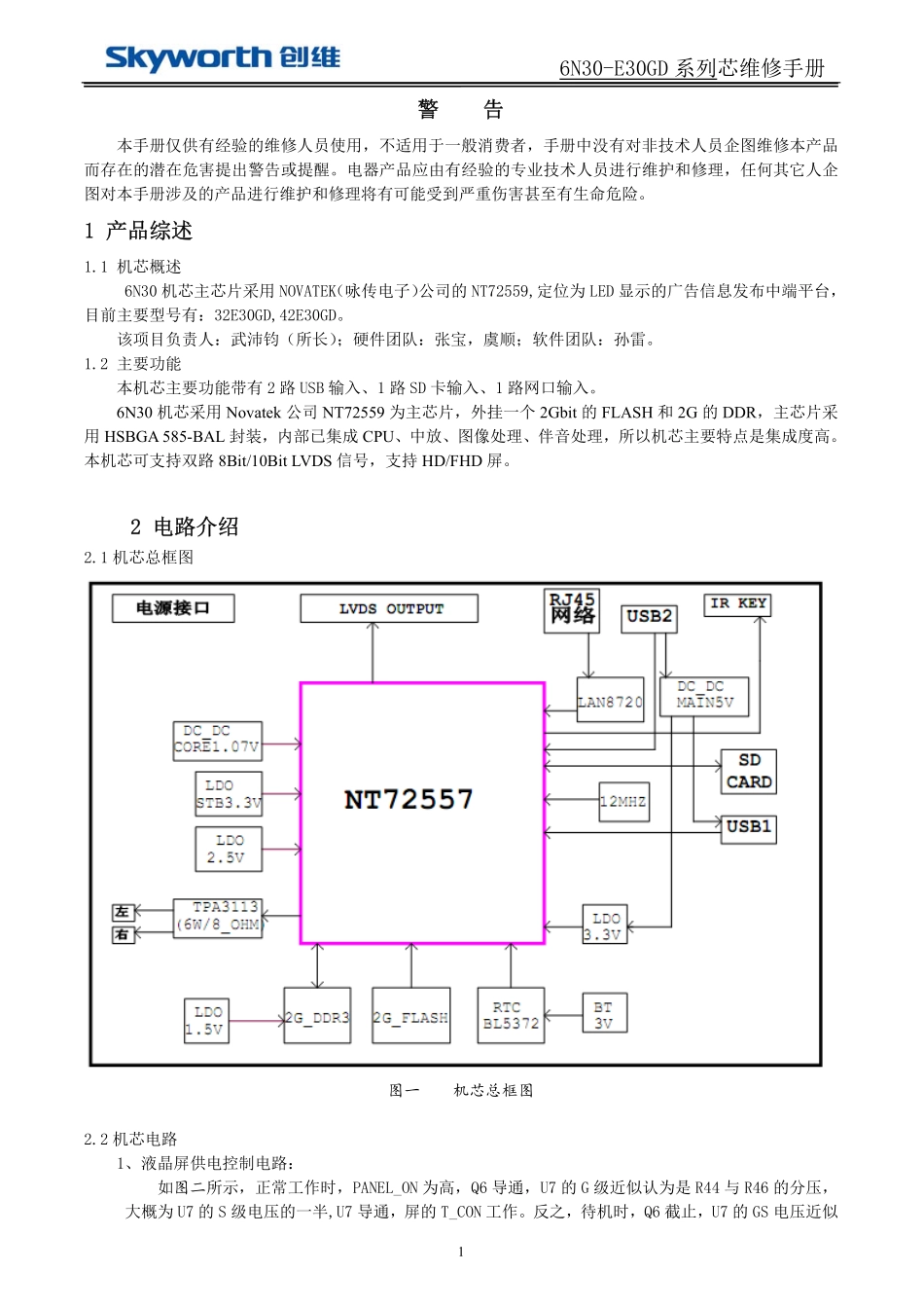 创维广告液晶6N30机芯维修手册.pdf_第2页