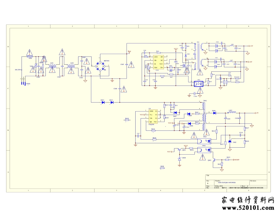 创维5800-P26TQM-0310液晶电源板电路图.pdf_第1页