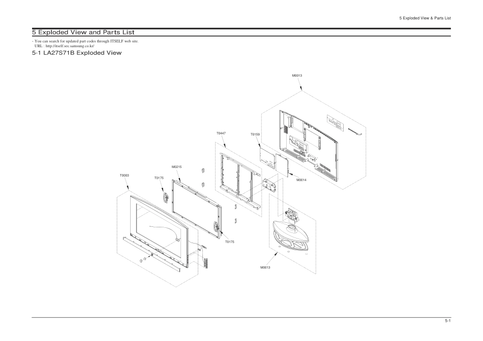 三星LA32S71B1XXTT维修手册_10_Exploded View & Part List(32s71b1x).pdf_第1页