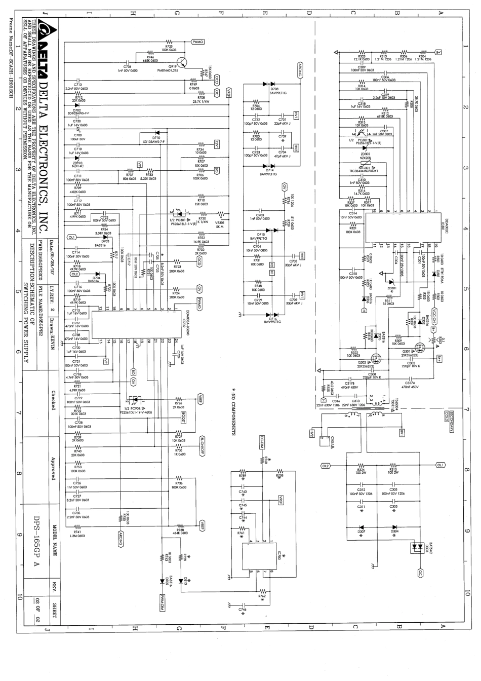 海尔DPS-165GP电源一体板电路图.pdf_第2页