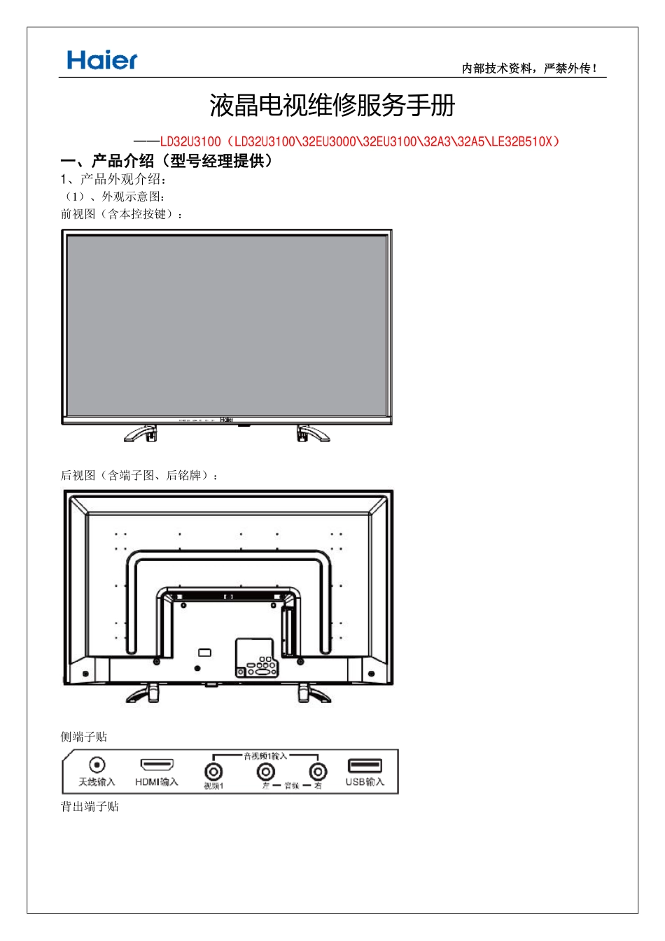 海尔LE32B510X液晶电视维修手册.pdf_第3页