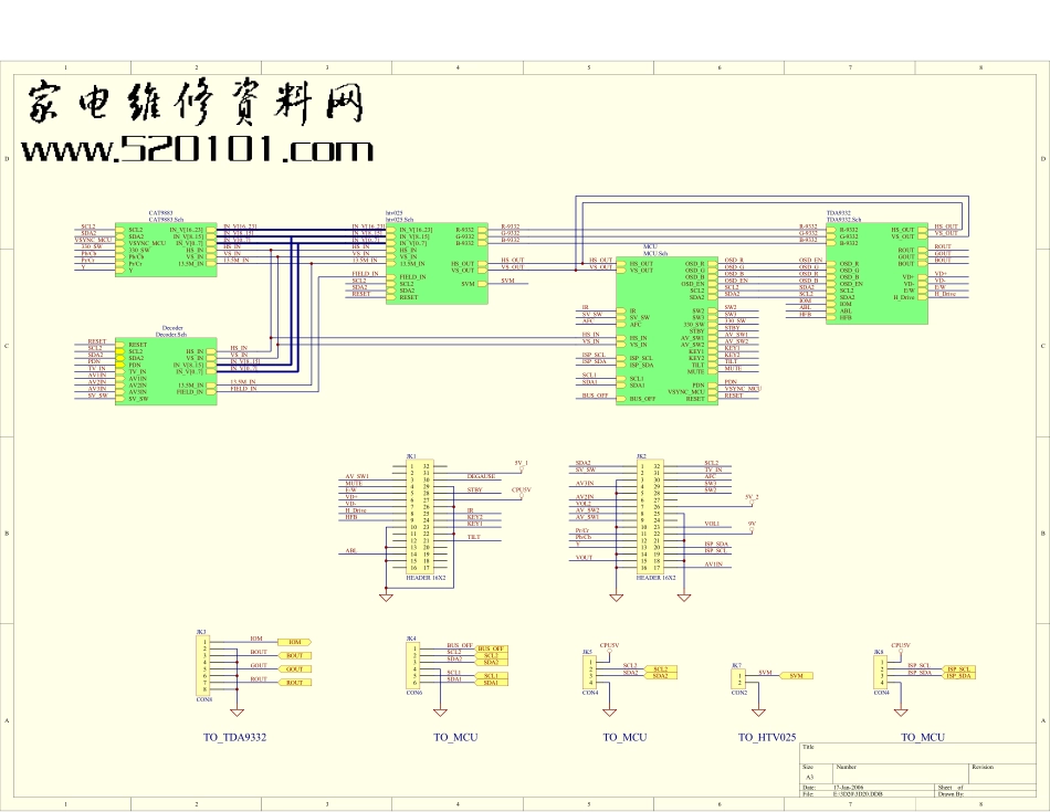 创维21T98HT彩电（3D20机芯）电路原理图_创维21D9BHT(3D20机芯)彩电图纸.pdf_第1页