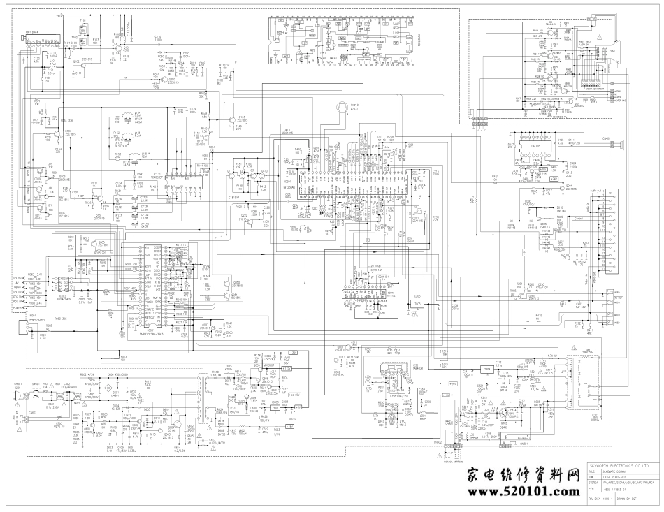 创维21ND9000彩电（3T20机芯）电路原理图.pdf_第1页