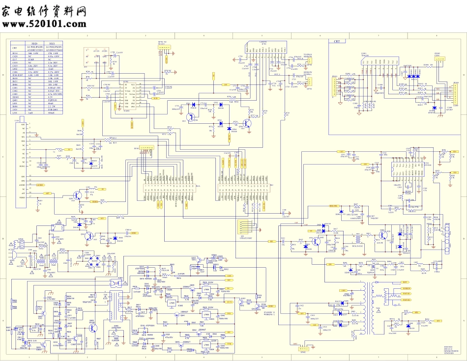 创维21D9BHT彩电（3D21机芯）电路原理图_创维21D9BHT-2.pdf_第1页