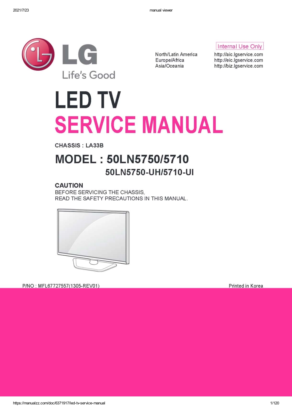 LG 60LN6150-CB液晶电视维修手册.pdf_第1页