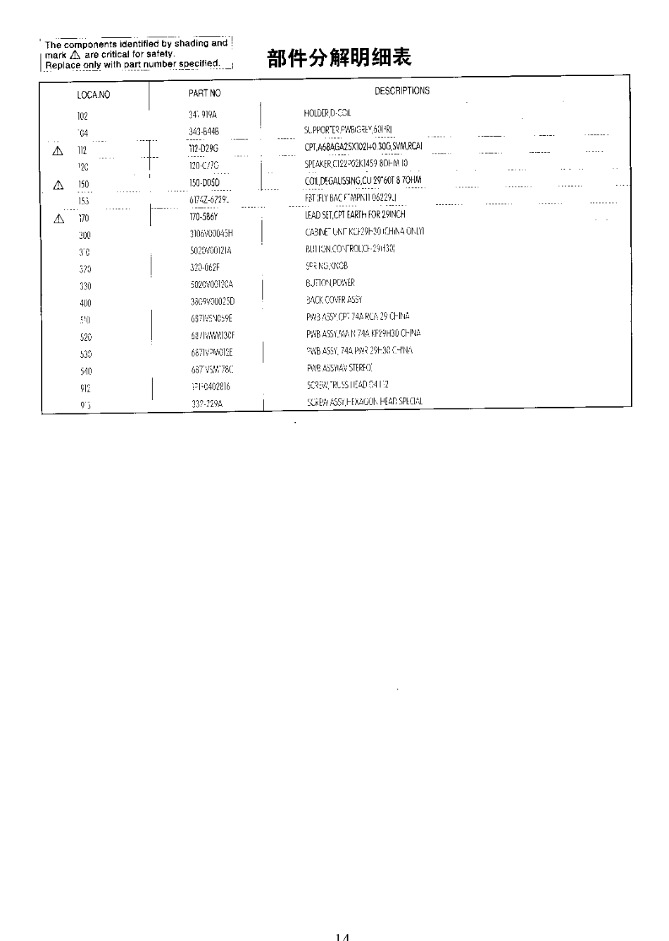 LG  CF-29H70(MC-74A)彩电图纸_LG(MC74A)CF-29H70(MC-74A).pdf_第3页