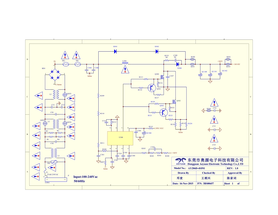 海尔65寸曲面液晶电视AY206D-4SF电源板电路原理与图纸.pdf_第3页