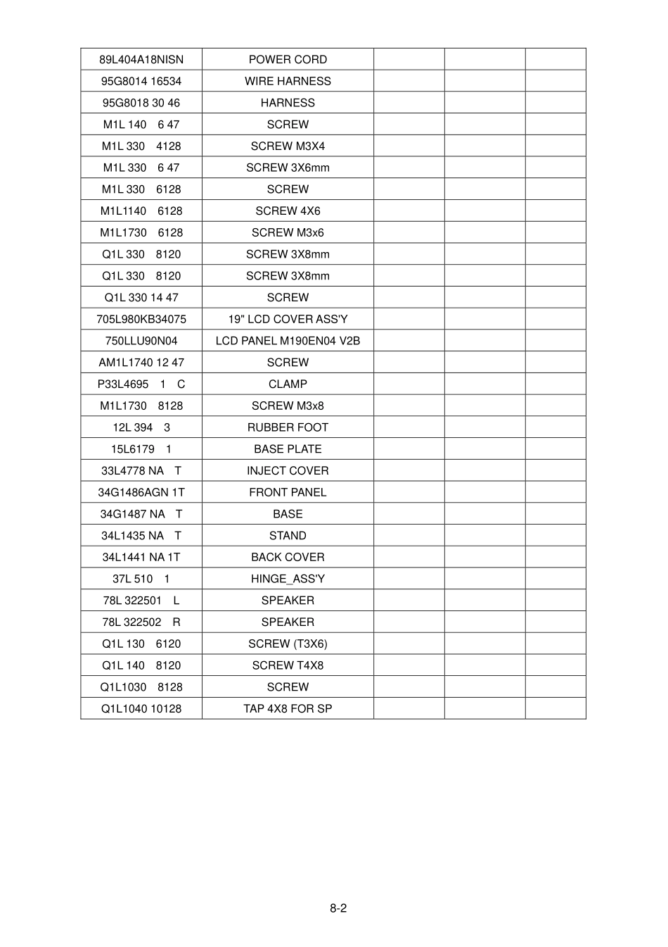 LCD1904M-PDF_08_Part List.pdf_第2页