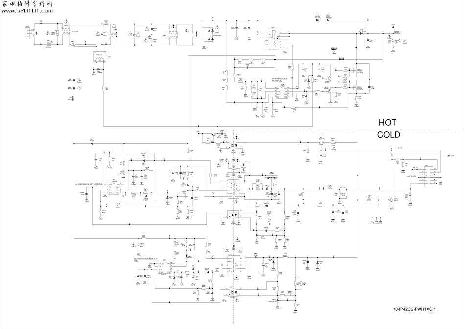 LCD MS19C机芯维修手册_40-IP42CS-PWH图纸.pdf_第1页