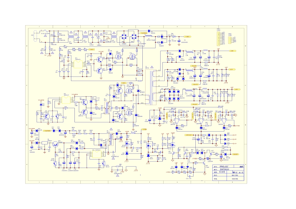 LCD BC53机芯维修手册_PWL46C电源原理图.pdf_第1页