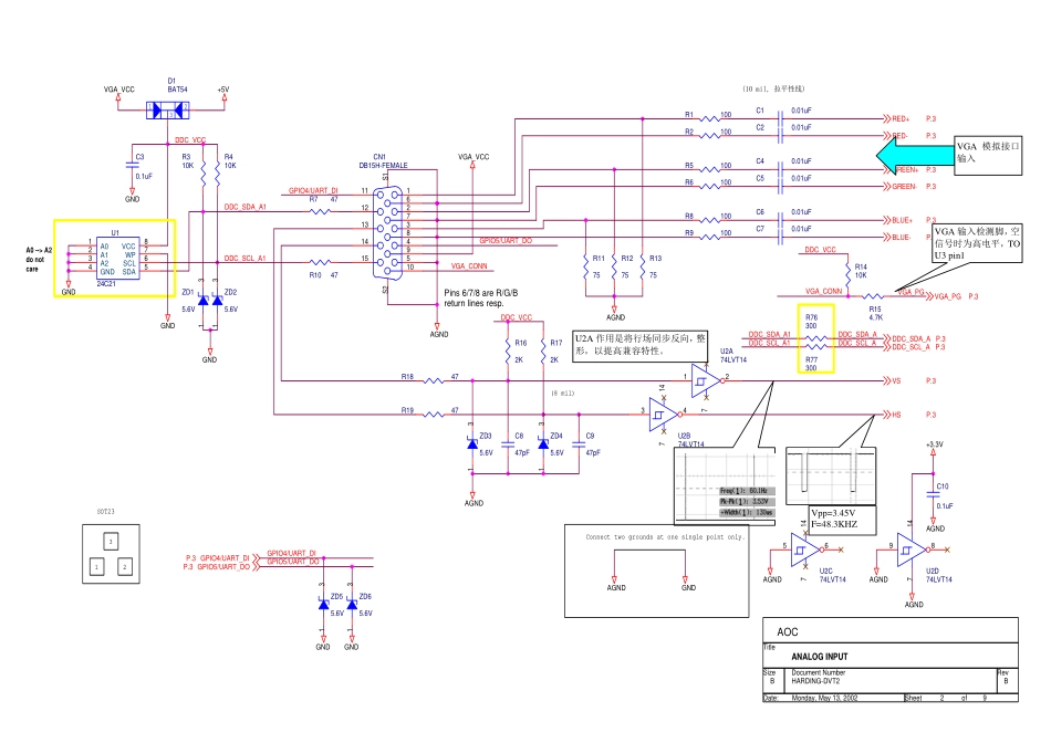 采用GM2115方案液晶驱动板电路图（带关键点中文注解）.pdf_第1页