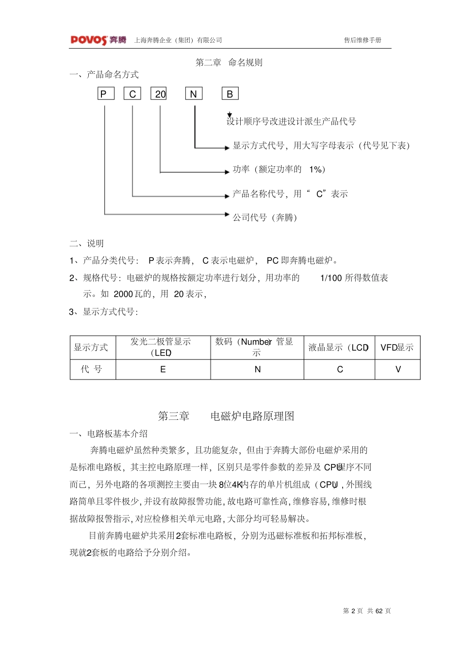 奔腾系列电磁炉官方维修手册（上下册）.pdf_第2页