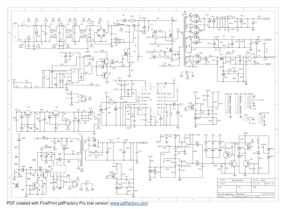 海尔L42R1液晶电视（JSK4260-050A电源板）电路图.pdf_第1页