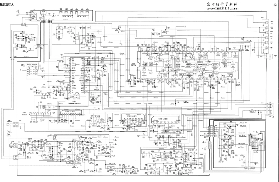 海尔25TA(87CK38N+TB1238芯片)原理图_海尔 25TA(87CK38N+TB1238).pdf_第1页