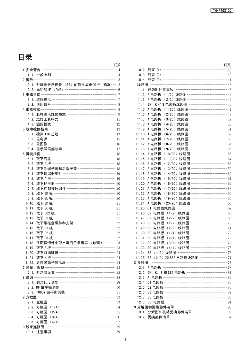 松下TH-P46S10C等离子电视（GPF12DA机芯）电路图.pdf_第3页