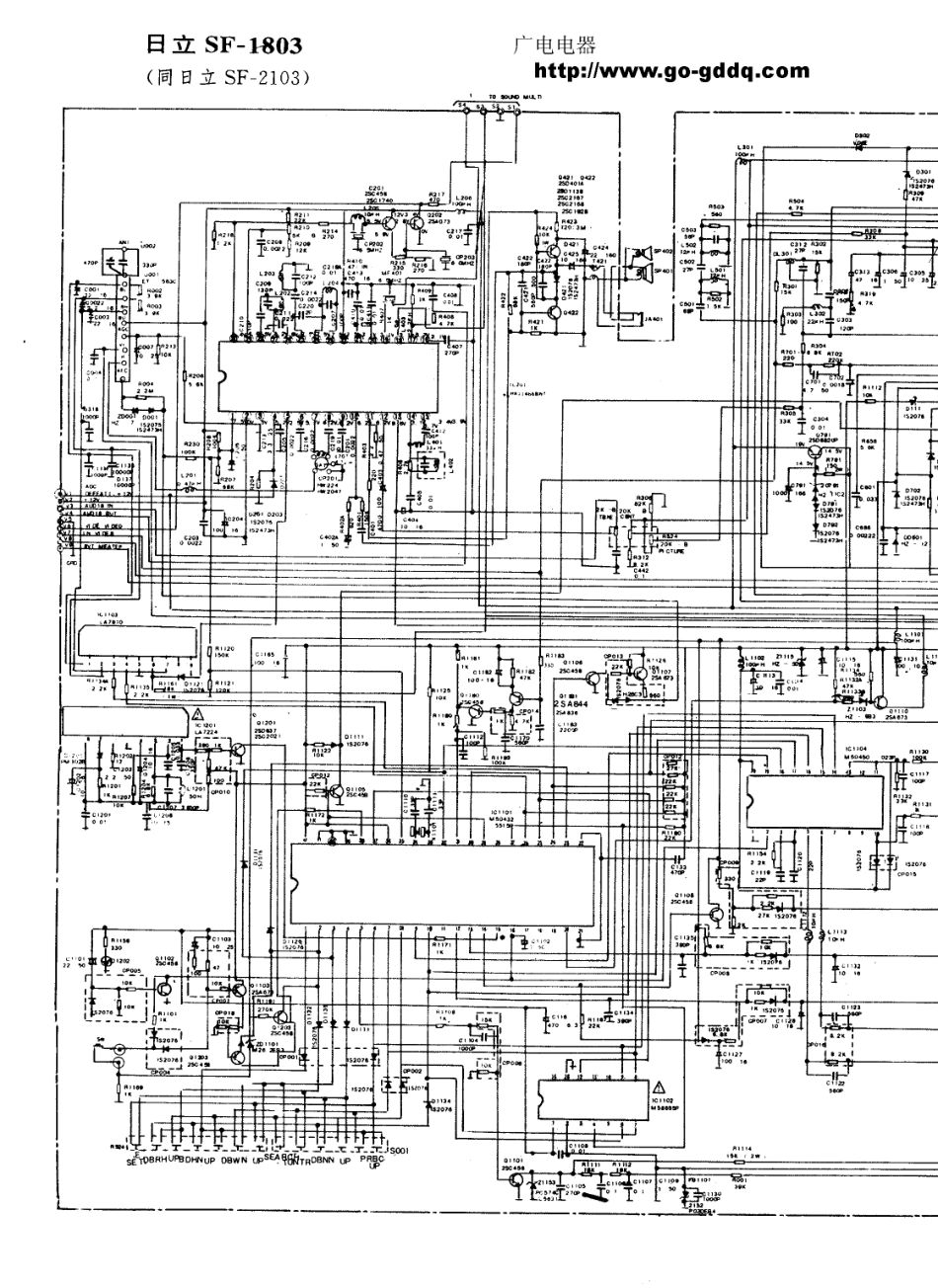 日立SF-1803彩电电路原理图_日立  SF-1803、SF-2103(01).pdf_第1页