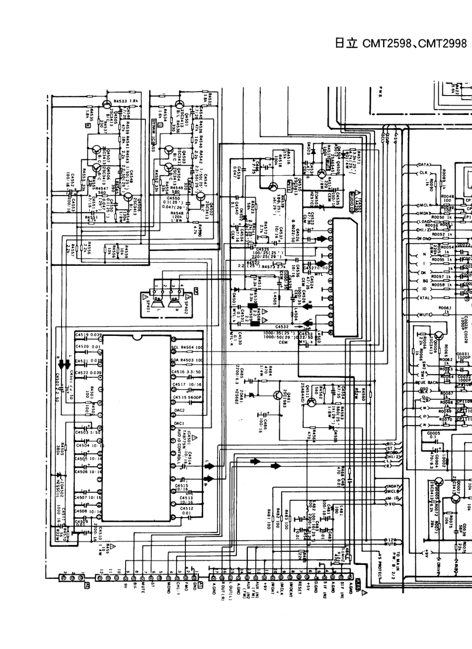 日立MT2598彩电电路原理图_日立  CMT2598、CMT2998(07).pdf_第1页