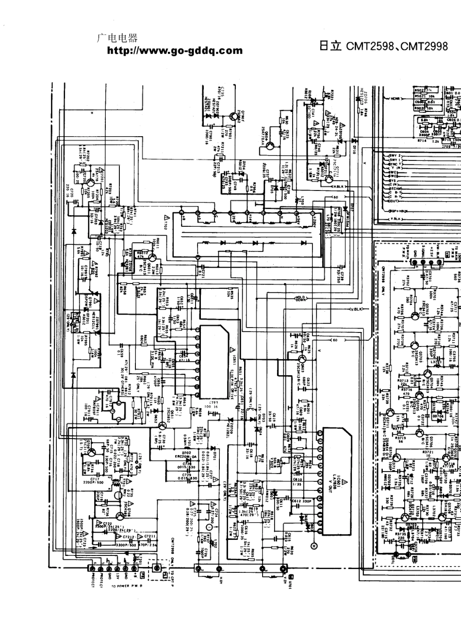 日立MT2598彩电电路原理图_日立  CMT2598、CMT2998(03).pdf_第1页