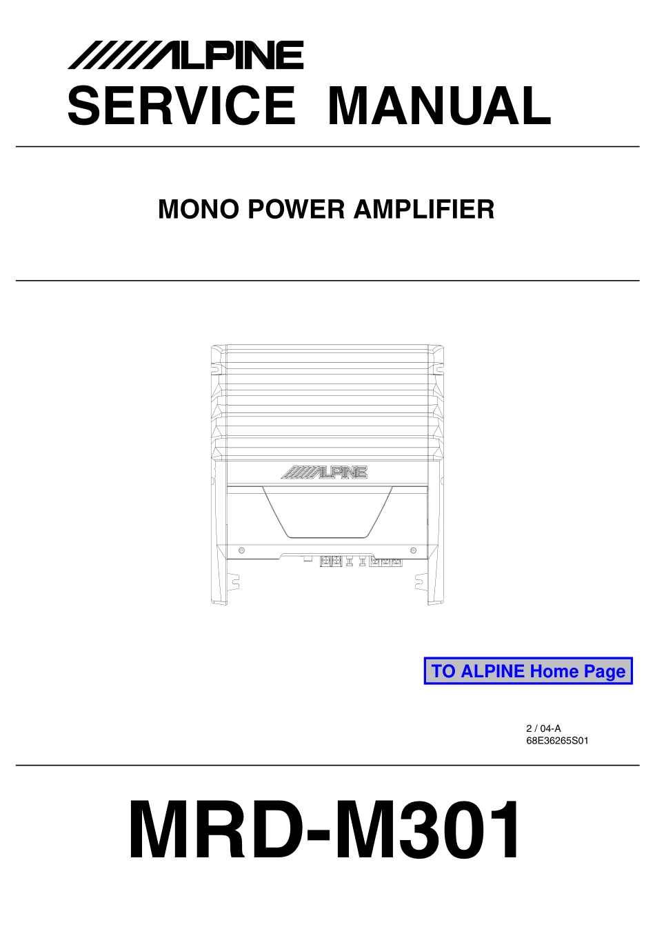 阿尔派MRD-M301车载功放维修手册.pdf_第1页