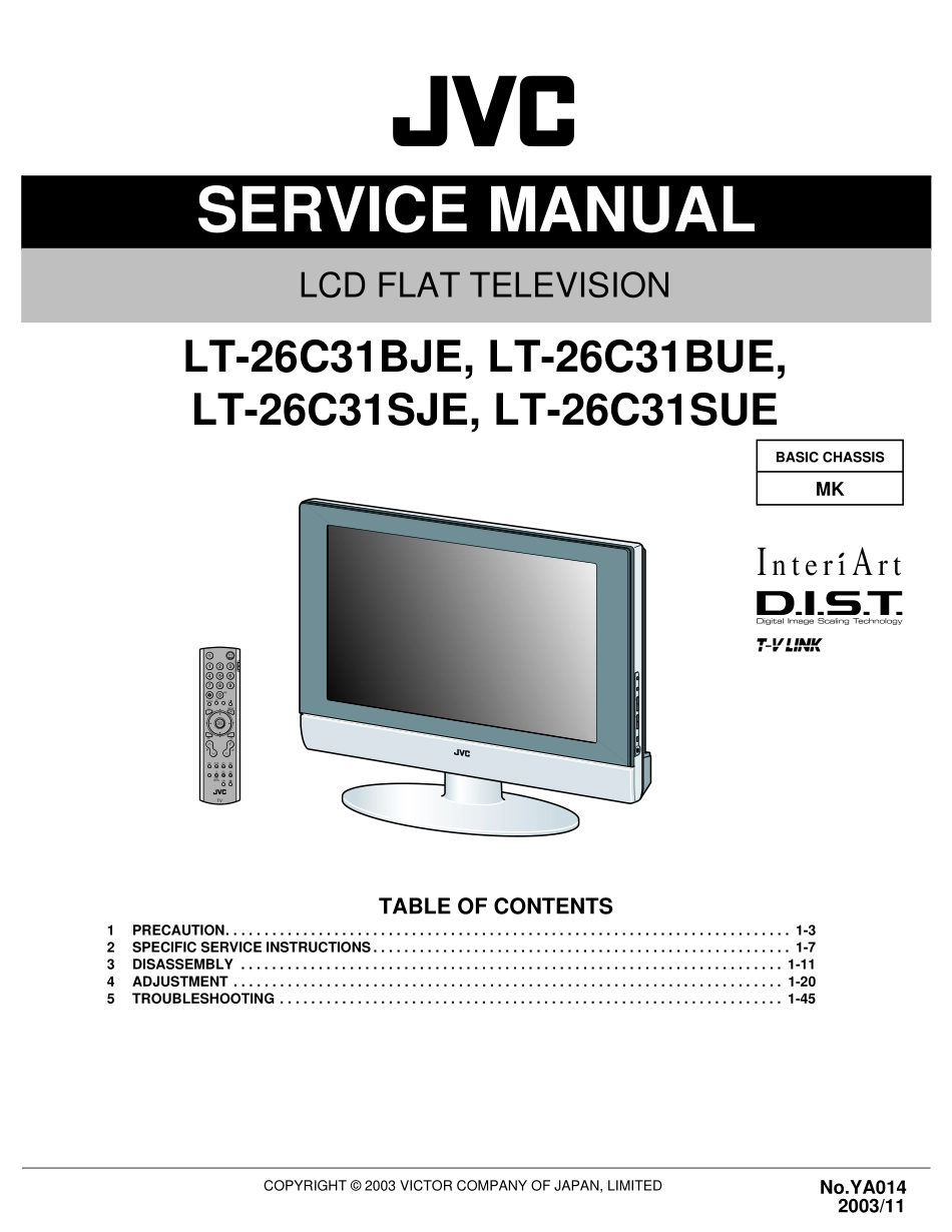 JVC胜利LT-26C31BUE液晶电视维修手册和图纸_LT-26C31SUE.pdf_第1页