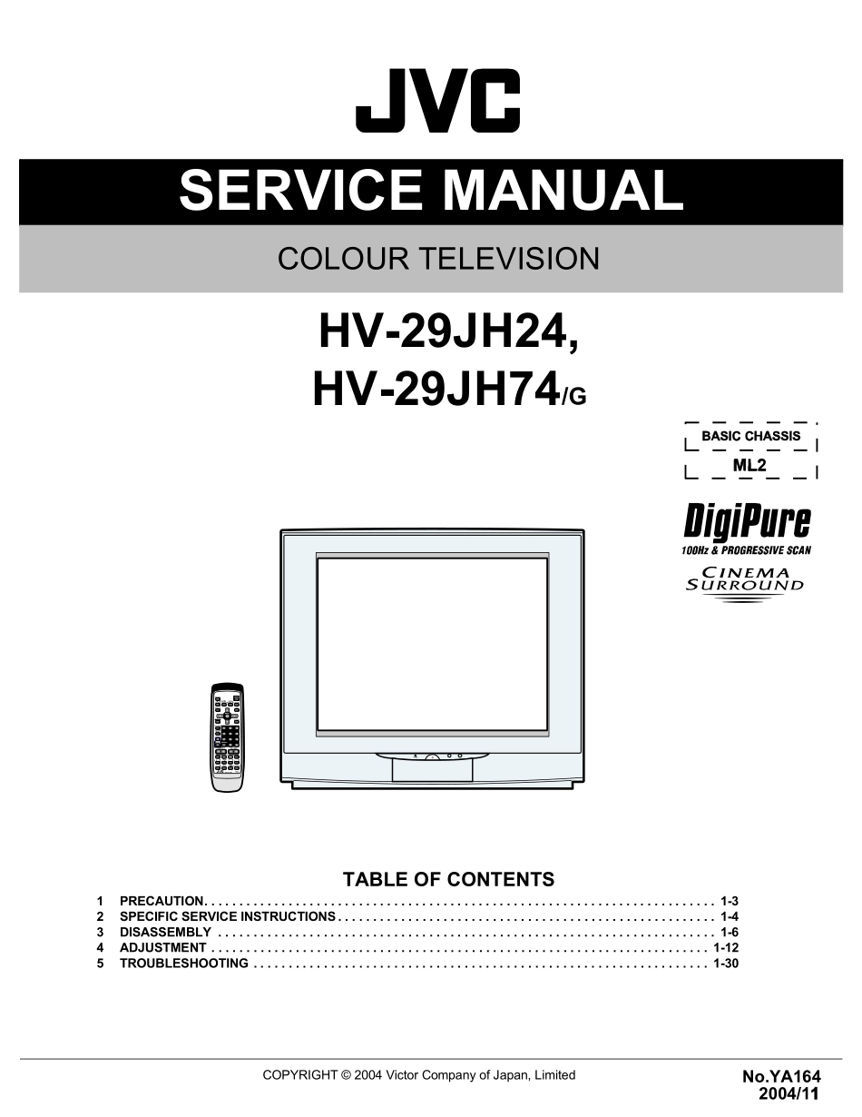 JVC胜利HV-29JH74彩电维修手册_HV-29JH74.pdf_第1页