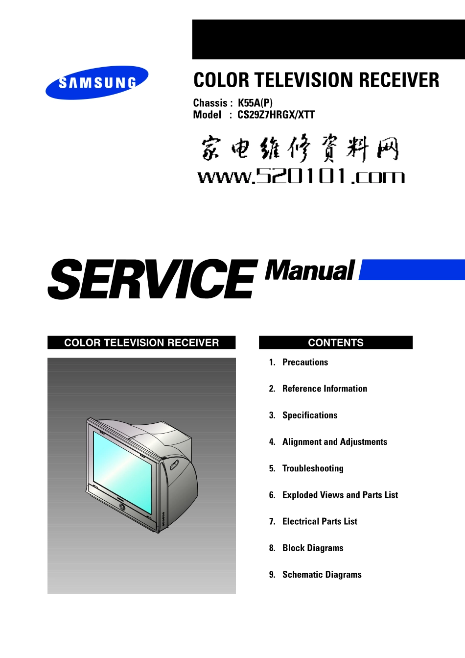 三星CS-29Z7HRGX-XTT彩电维修手册_三星CS-29Z7HRGX-XTT彩电图纸.pdf_第1页