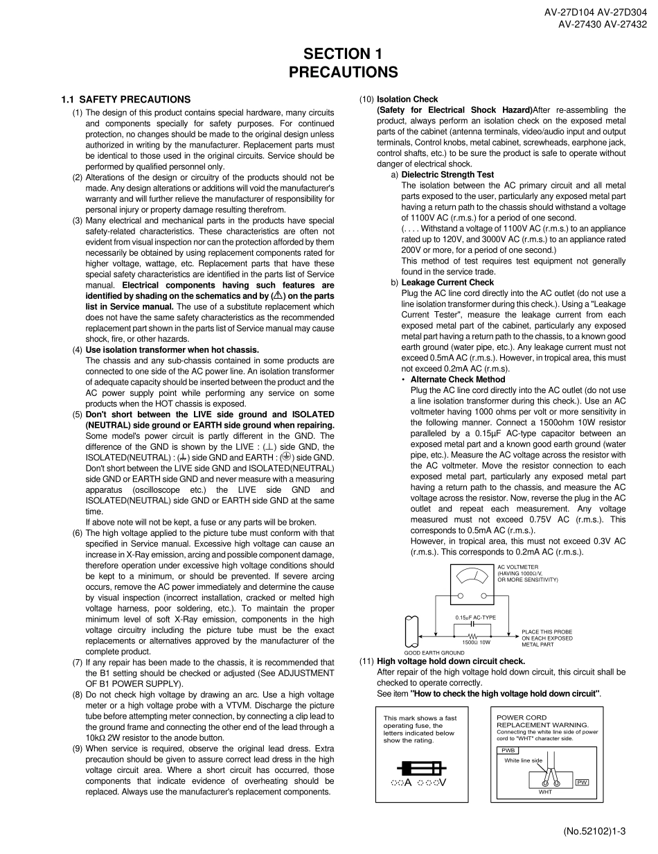 JVC胜利FE2机芯电路原理图_AV-27430 y 27432.pdf_第3页