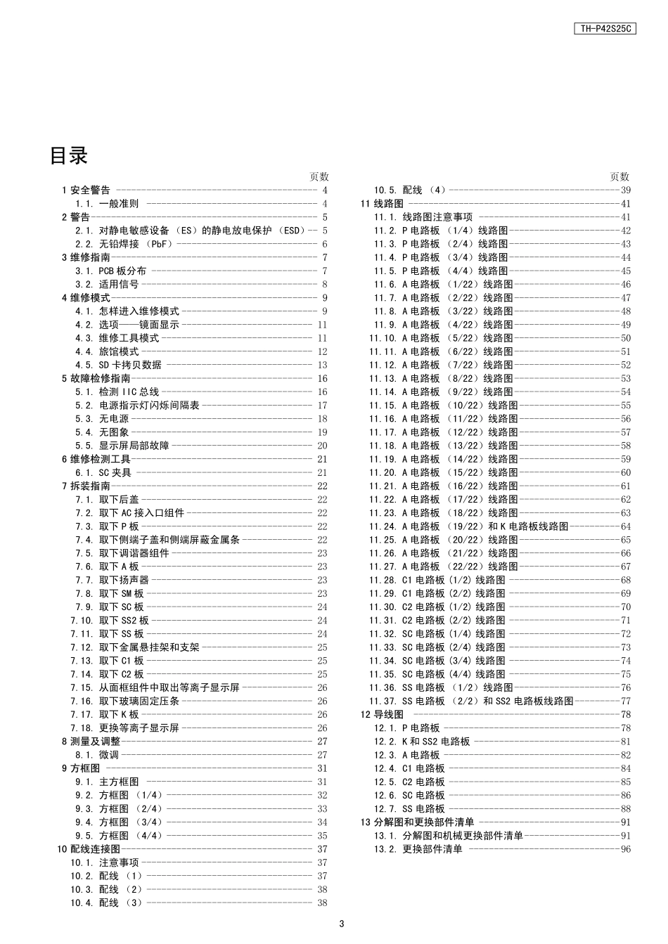 松下TH-P42S25C等离子电视维修手册和图纸.pdf_第3页