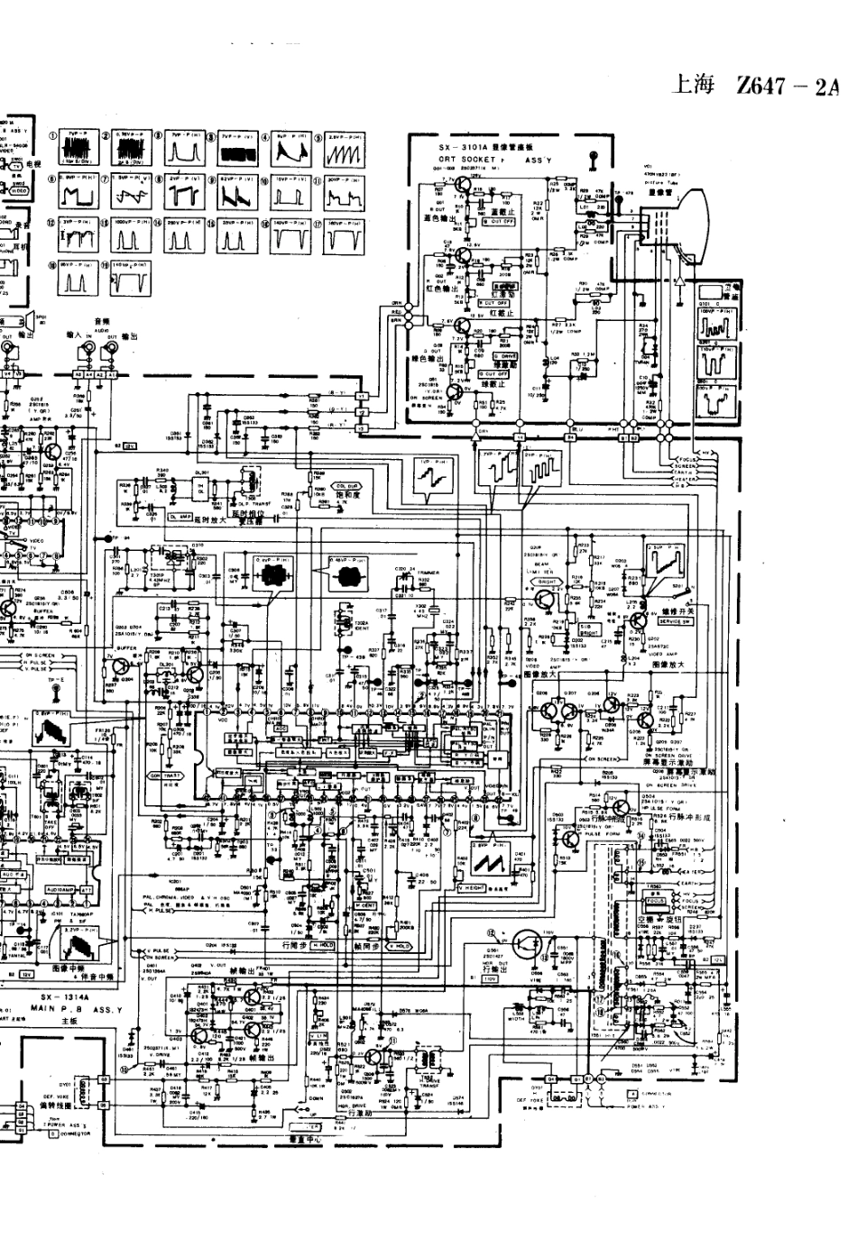 JVC胜利C47-2彩带电电路原理图_上海  Z647-2A(02).pdf_第1页