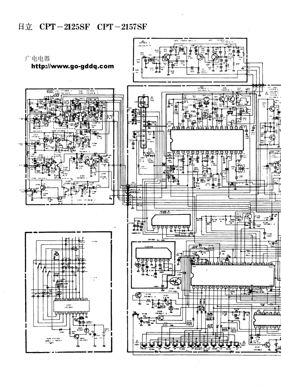 日立CPT-2133SF彩电电路原理图_日立  CPT-2125SF、CPT-2157SF(01).pdf_第1页