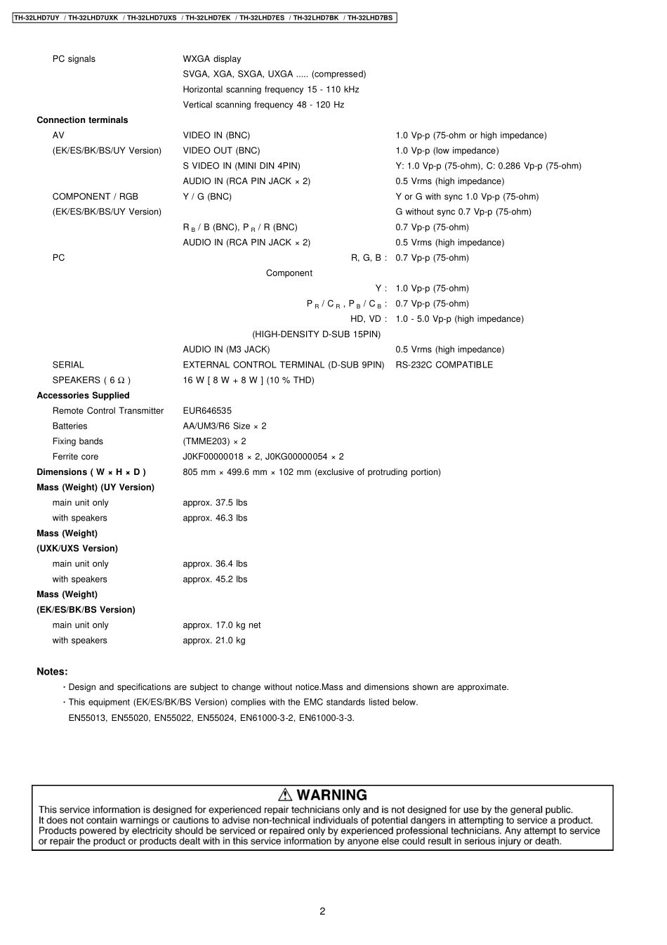 松下TH-32LHD7B液晶电视维修手册和图纸_松下TH-32LHD7B.pdf_第2页