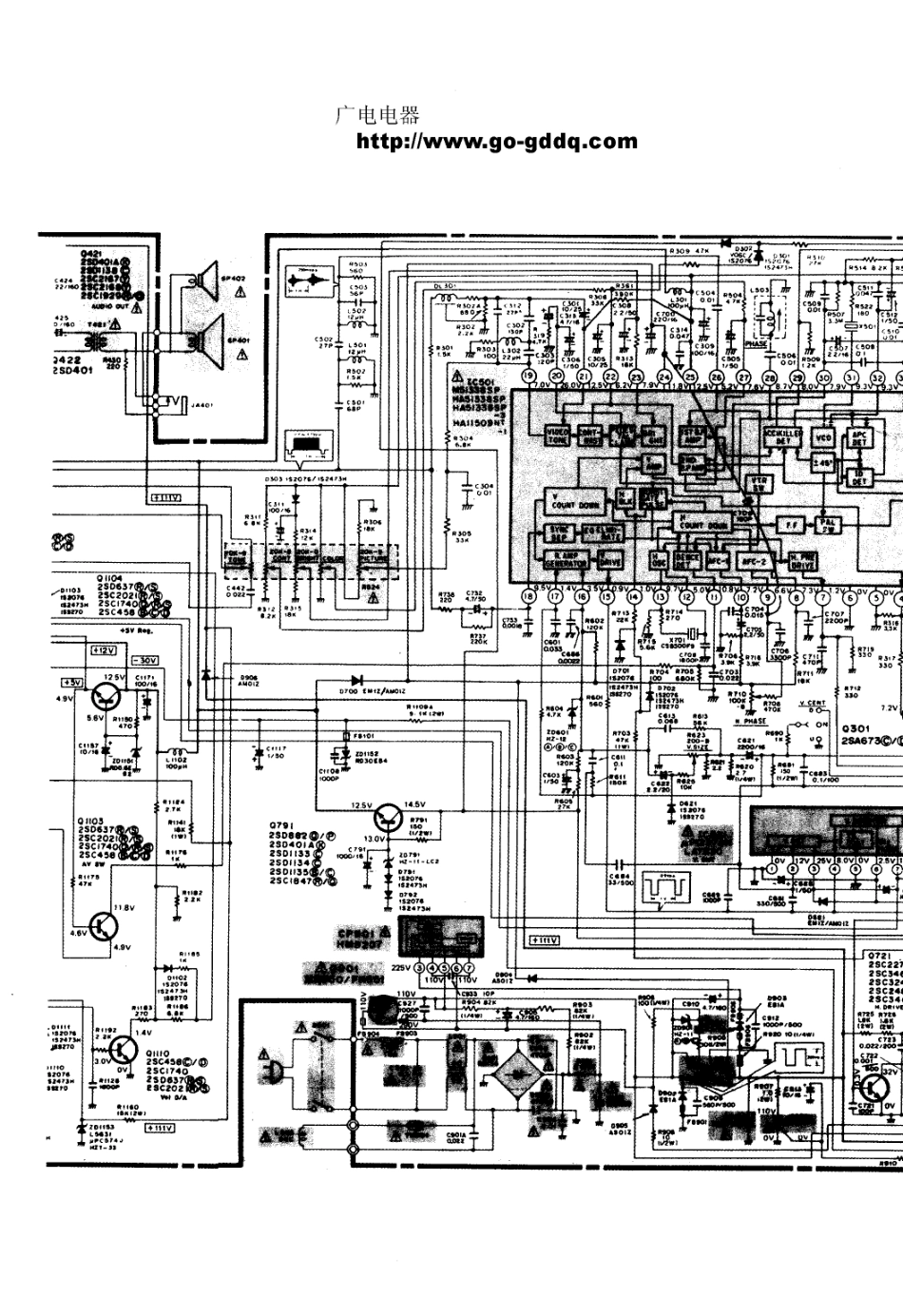 日立CPT2018-052彩电电路图_日立  CPT2126SF、CPT2126DU(03).pdf_第1页