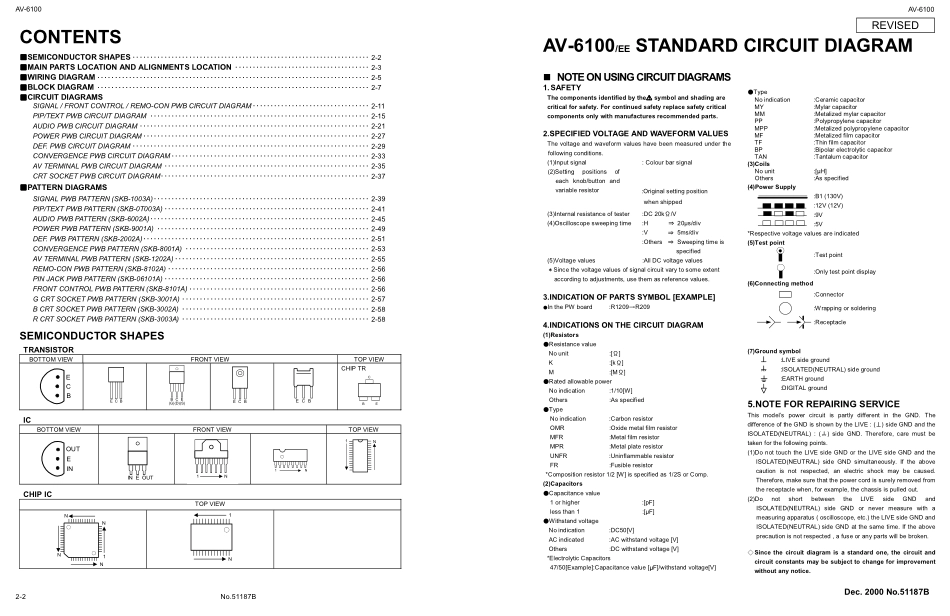 JVC胜利AV-6100彩电维修手册和原理图_JVC-AV-6100part2.pdf_第1页